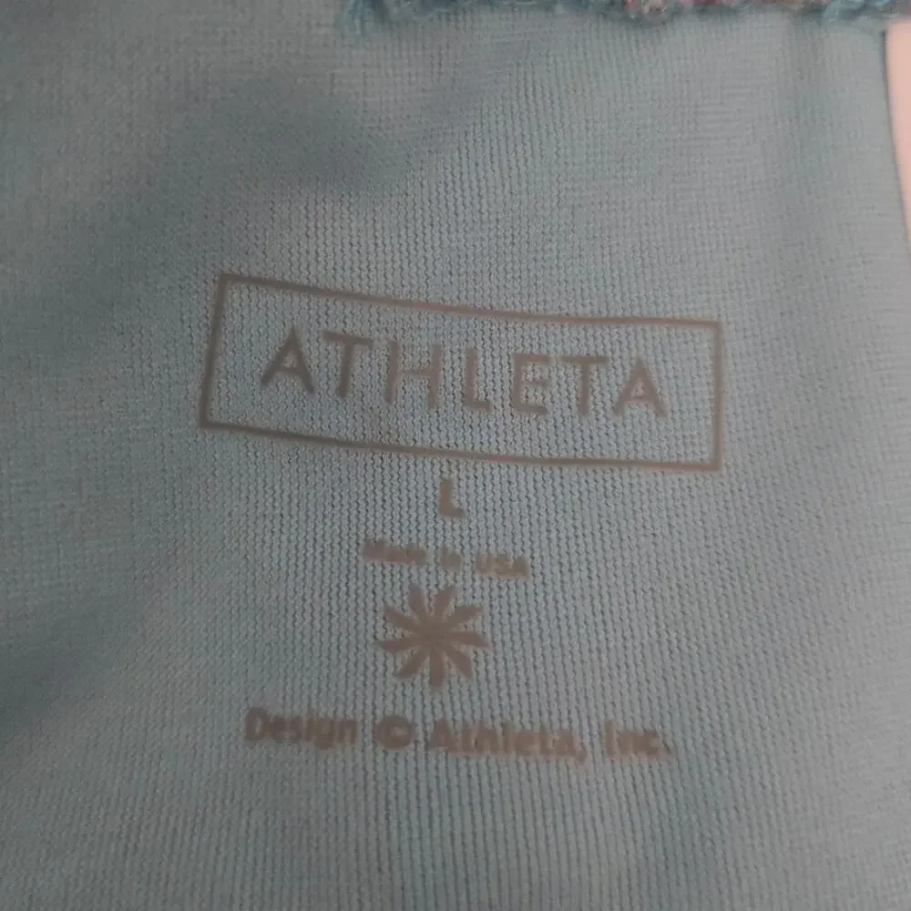 Athleta Pink Turquoise Yellow Athletic Walking Hiking Shorts Large